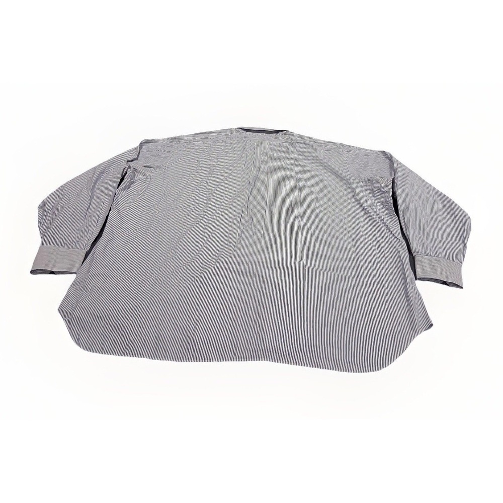 Tom James Executive Collection Mens Blue White Striped Custom Dress Shirt - Picture 7 of 7